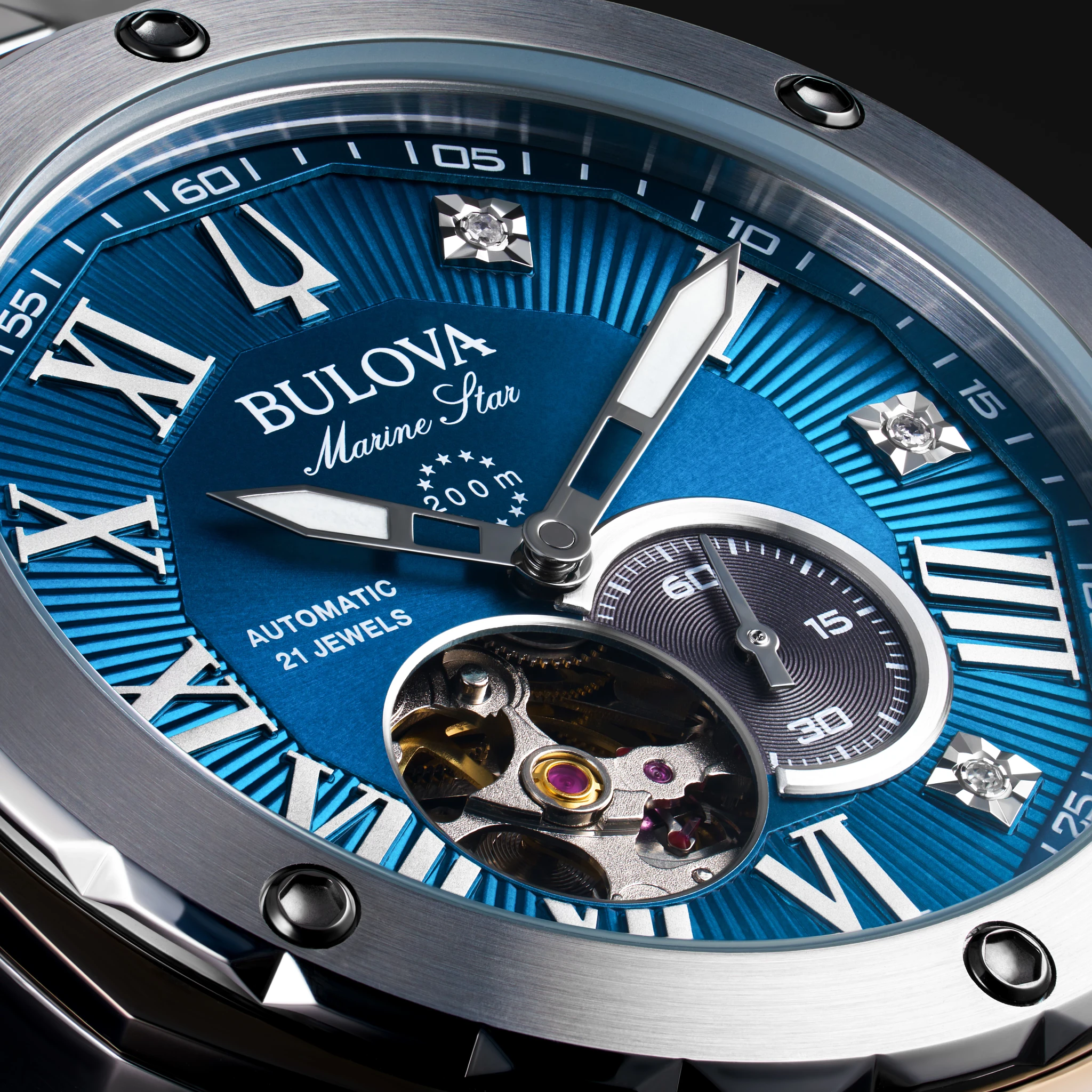 Blue Dial Stainless Steel Bracelet Marc Anthony Marine Star 98D184